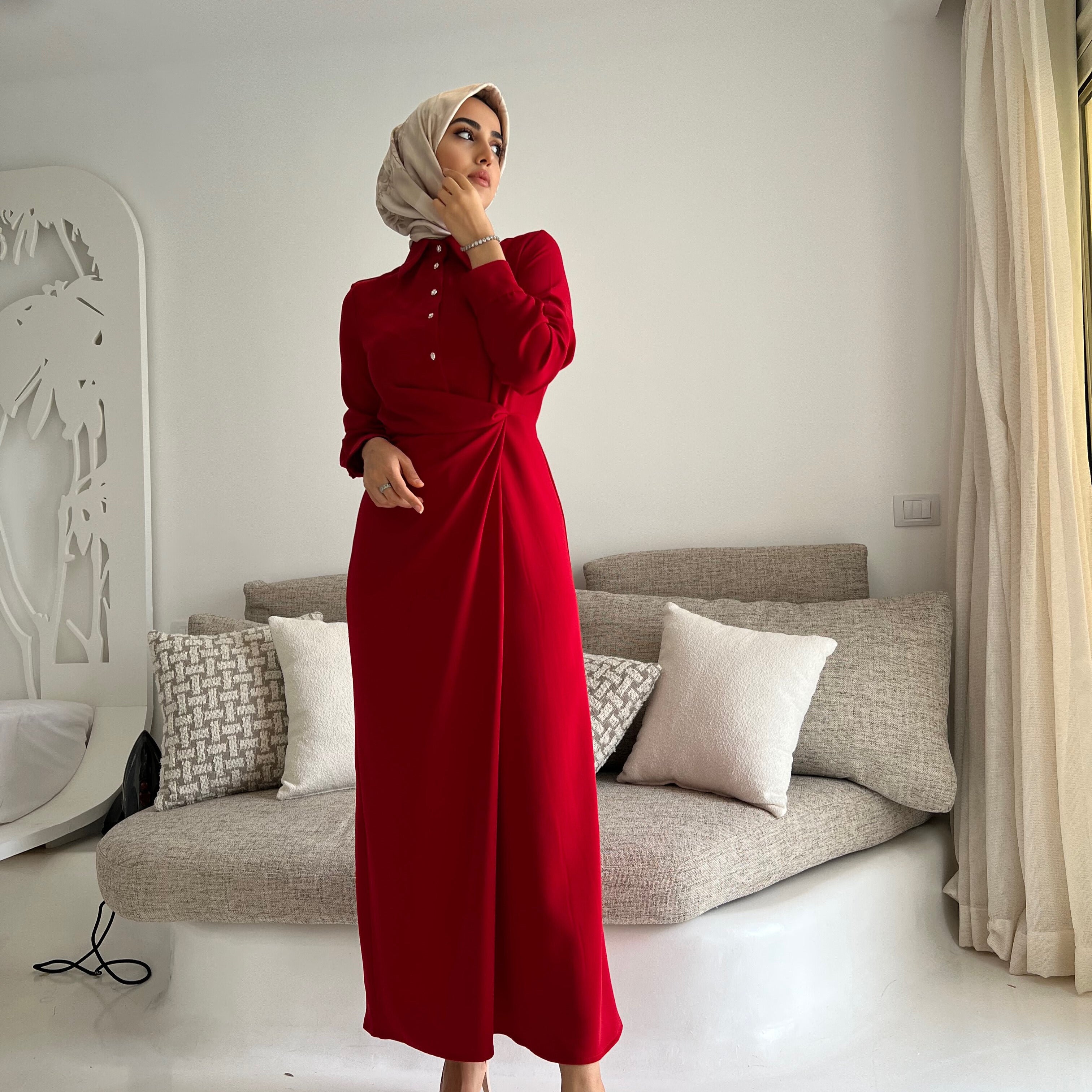 Scarlet Elegance Red with Waist Knob