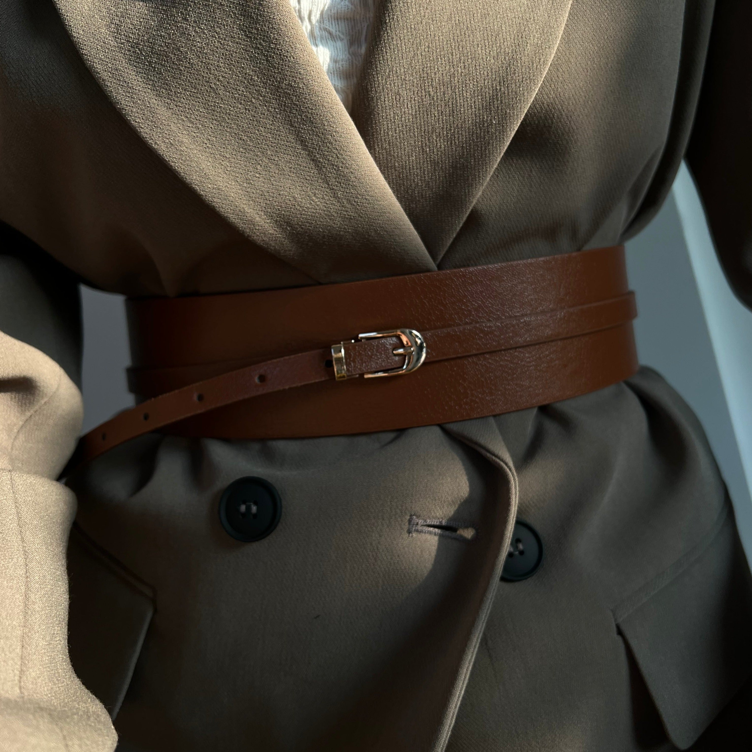 Front long waist belt