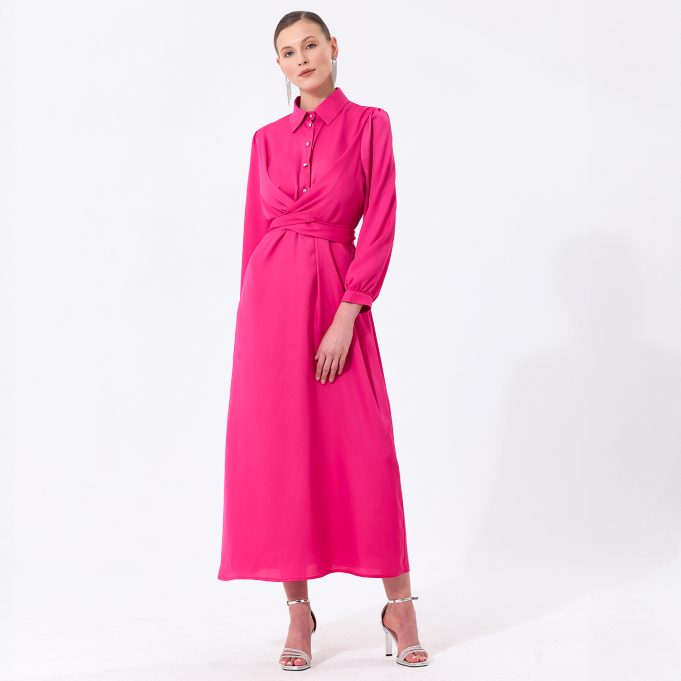 Satin Wrap Around Pink